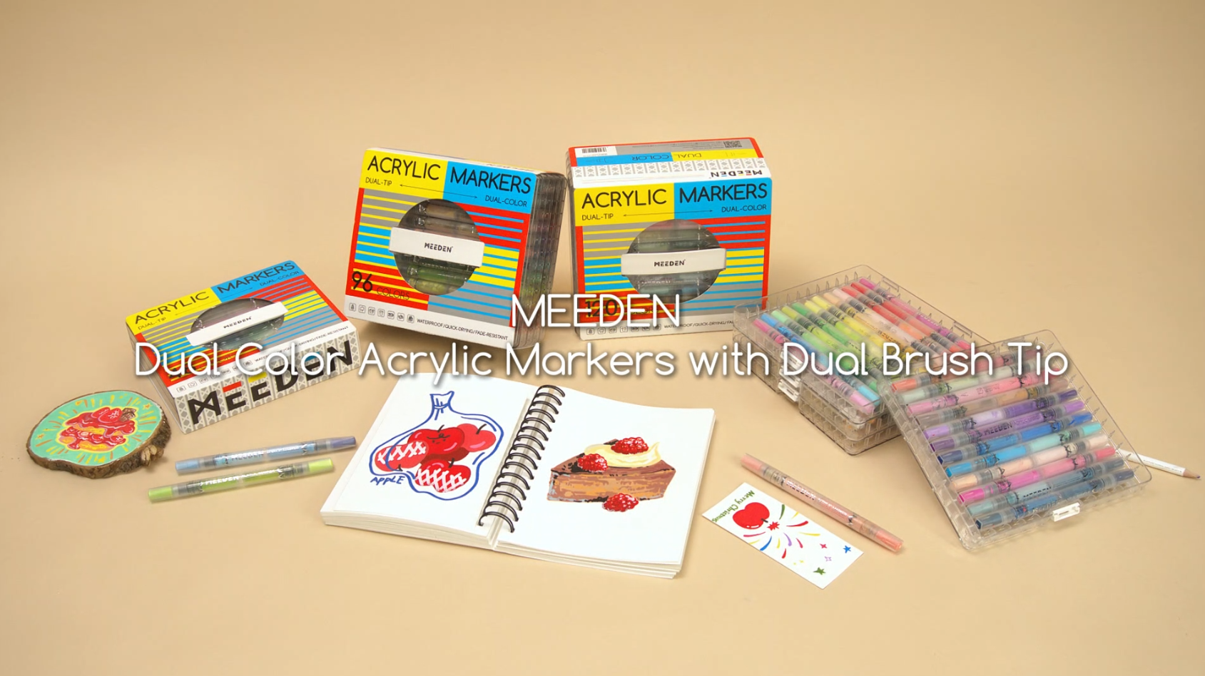Amazon.com: MEEDEN Acrylic Paint Markers Dual Tip: 120 Colors/60